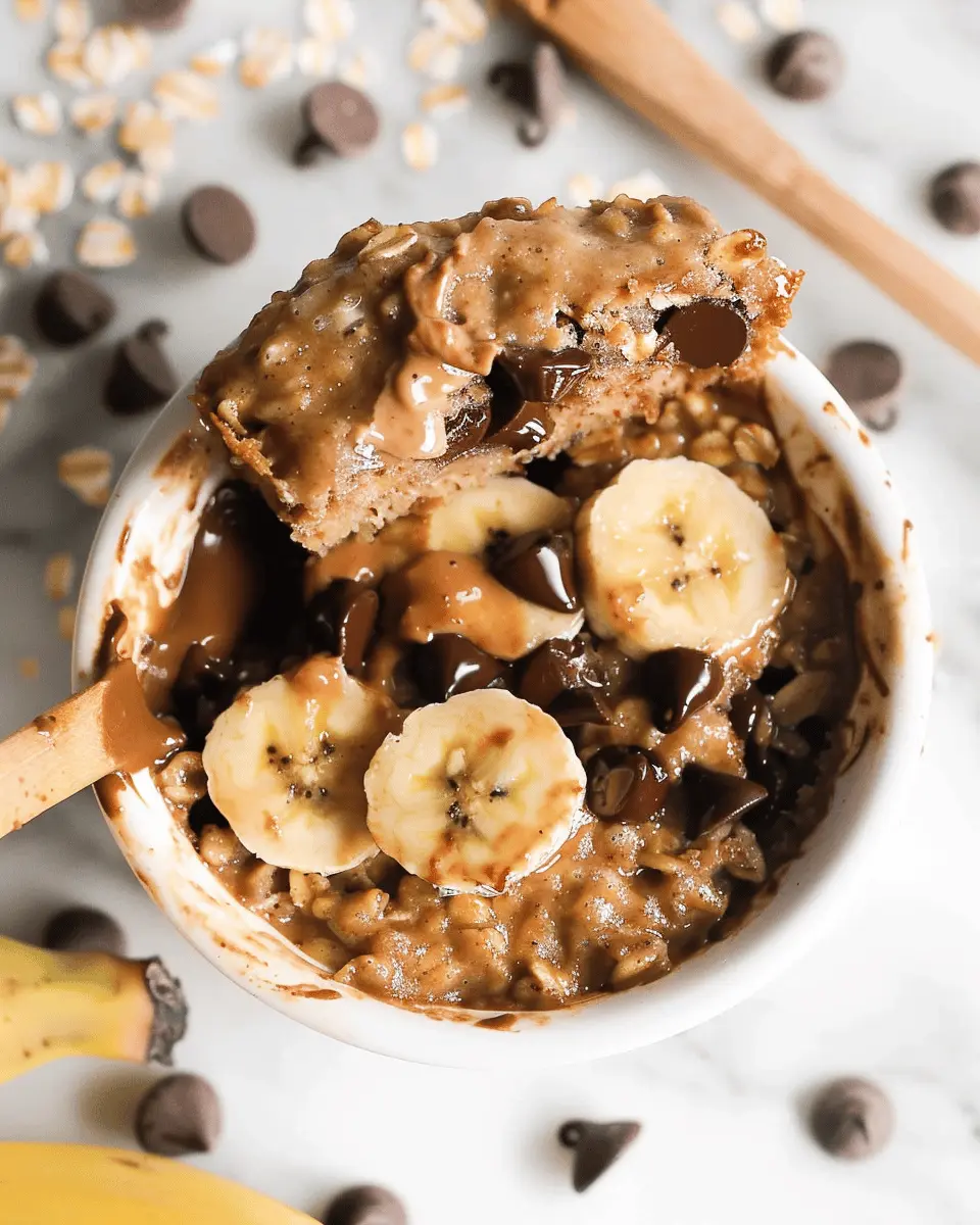 Banana Bread Baked Oats: Indulgent Chocolate Chip Delight for One