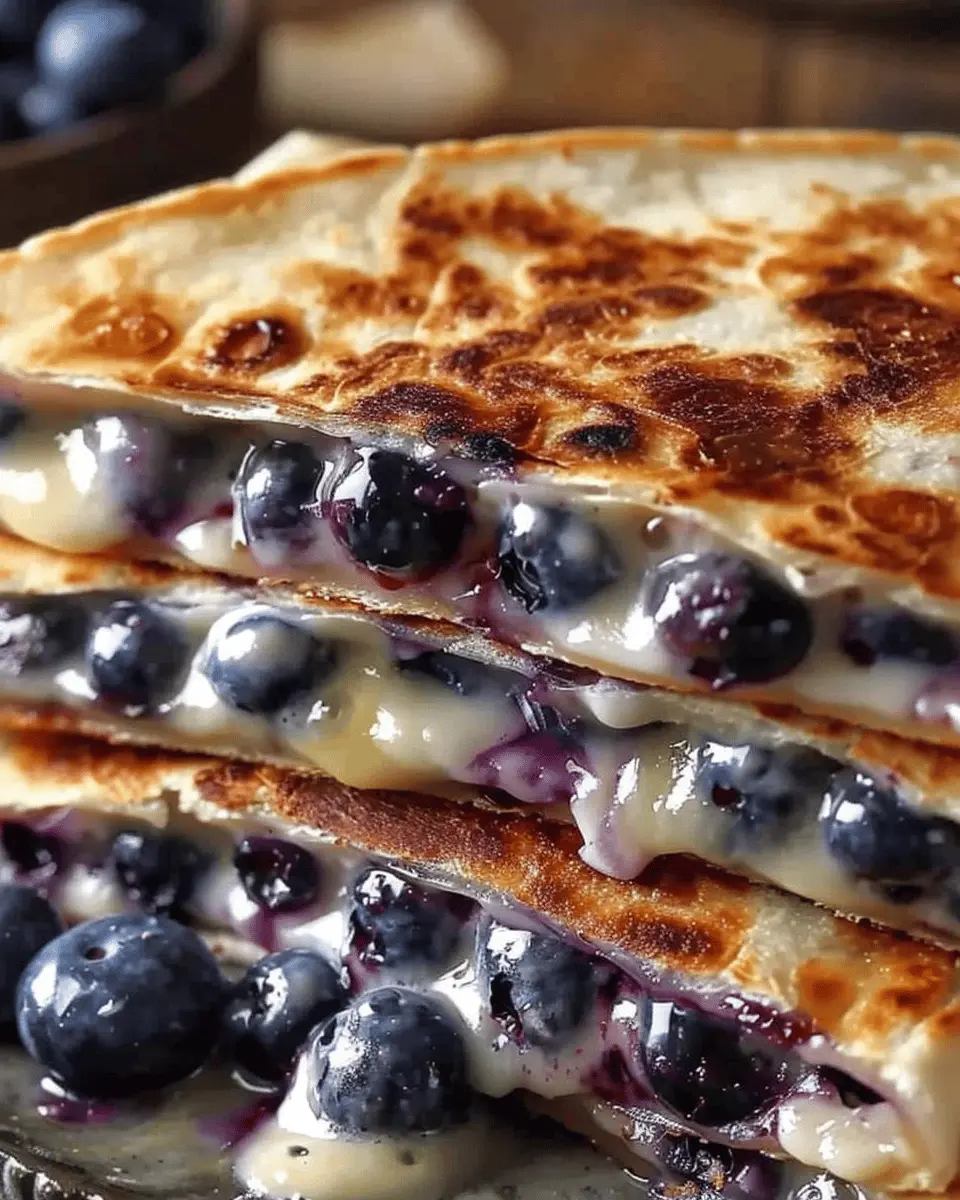 Blueberry Breakfast Quesadilla Delight – Sweet, Cheesy & Golden