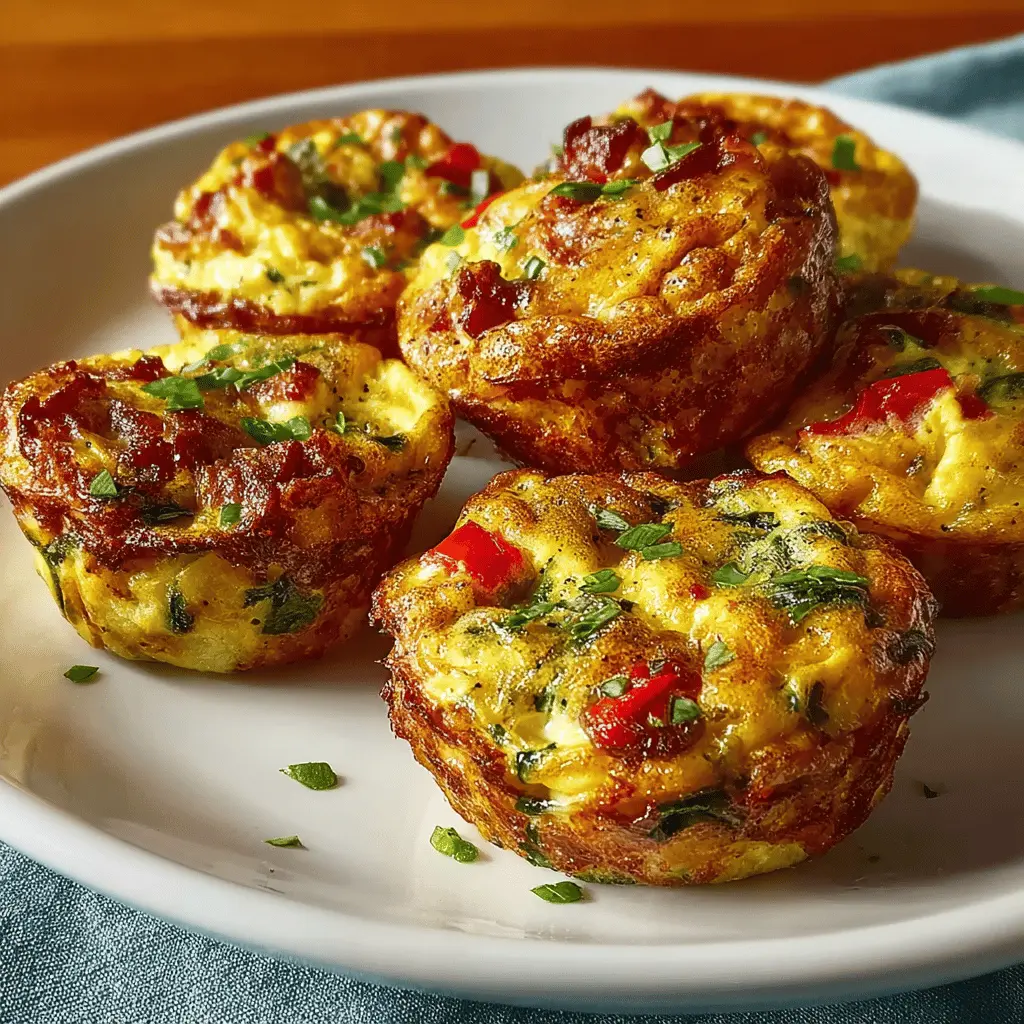 Easy Breakfast Egg Muffins with Turkey Bacon and Chicken Ham