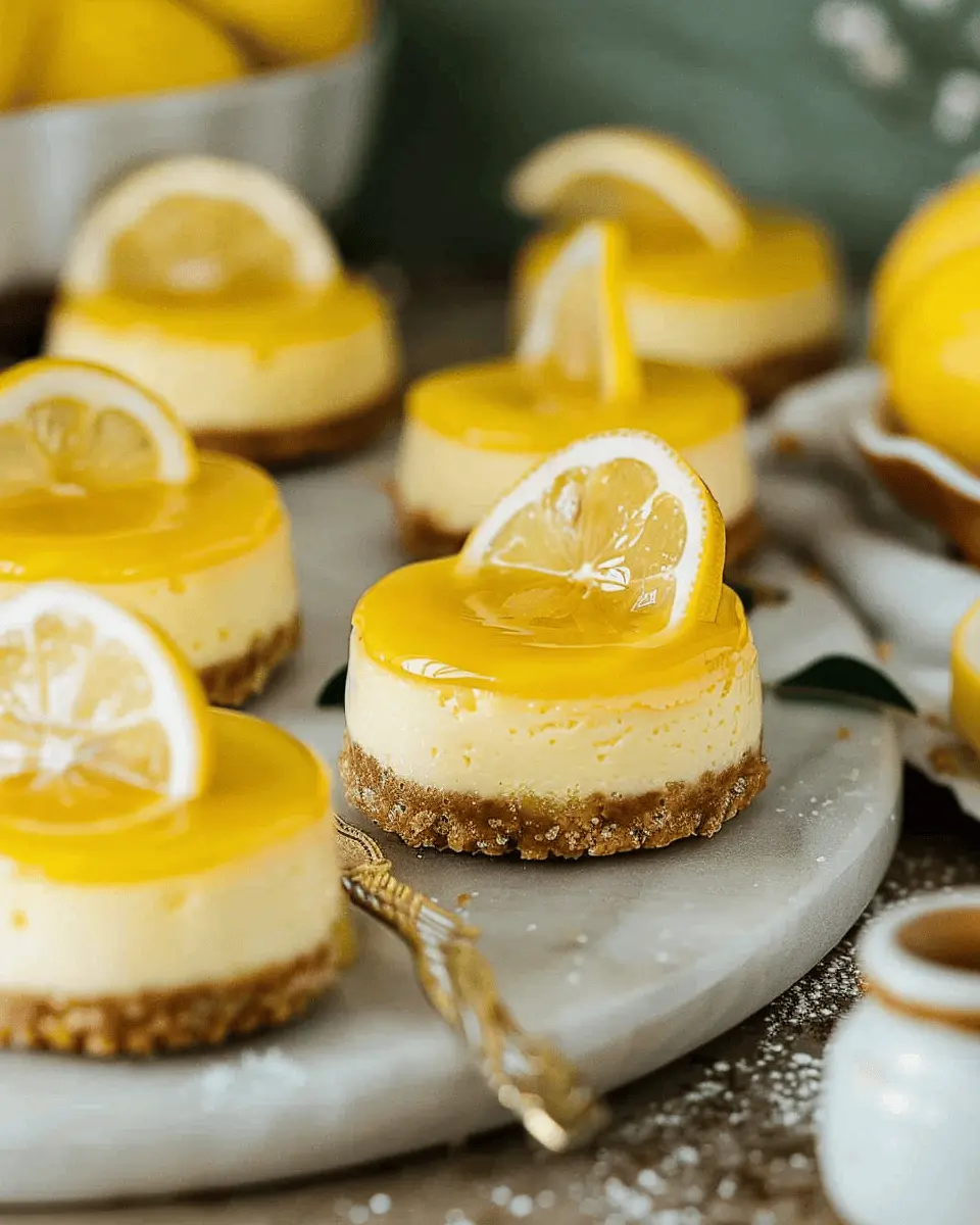 Mini Lemon Cheesecakes with Lemon Curd – Easy and Delightful Dessert