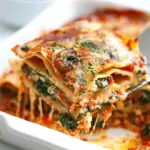 BEST EVER Spinach & Mushroom Lasagna