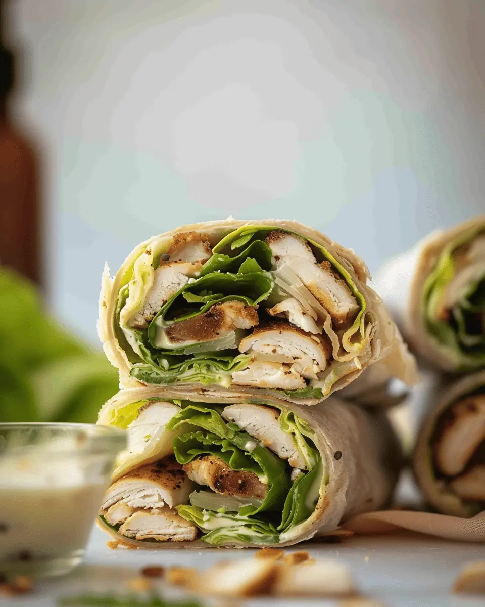 Chicken Caesar Wraps with Crunch: Easy Turkey Bacon Twist