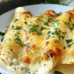 Chicken Enchiladas with Sour Cream White Sauce