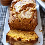 Cream Cheese Swirled Pumpkin Bread with Salted Maple Butter