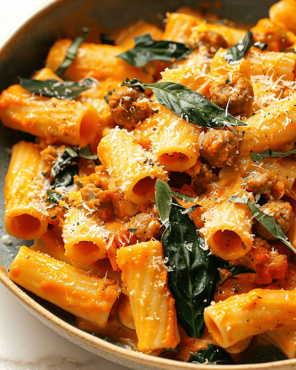 Creamy Pumpkin Pasta with Italian Sausage: A Cozy Delight