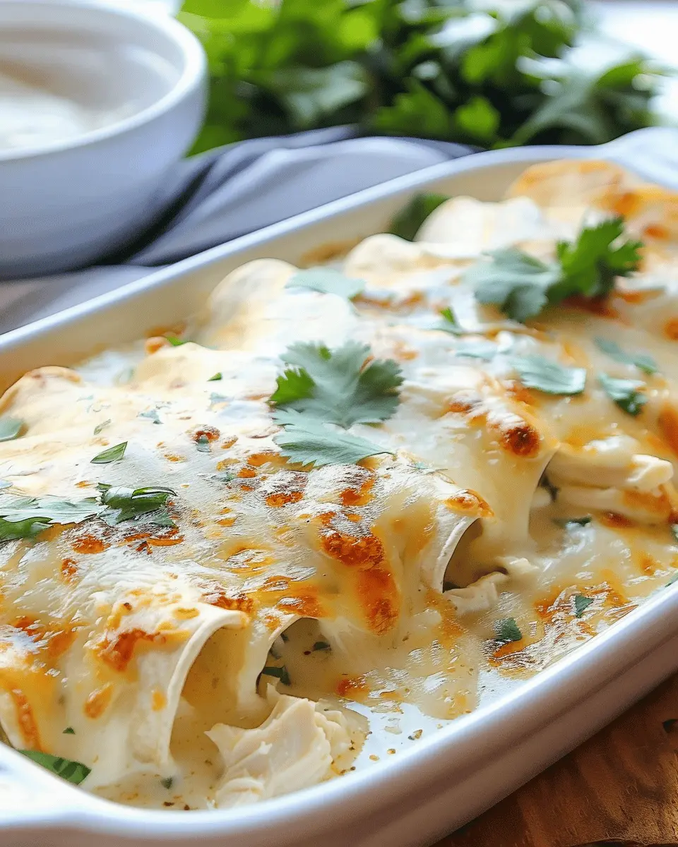 Creamy White Chicken Enchiladas: The Best Homemade Delight