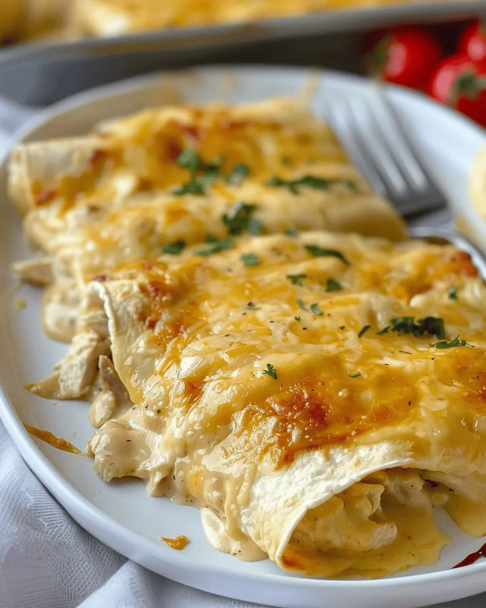 Easy Creamy White Chicken Enchiladas Recipe for a Cozy Night In