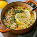 Lemon Rosemary White Bean Soup (Quick + Easy) - The Simple Veganista