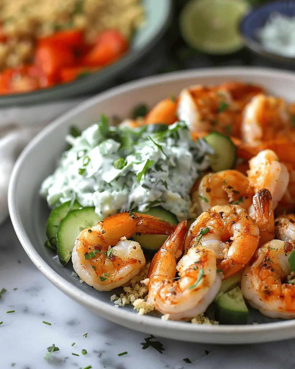 Simple Tzatziki Shrimp Bowl: A Fresh and Easy Delight for Dinner
