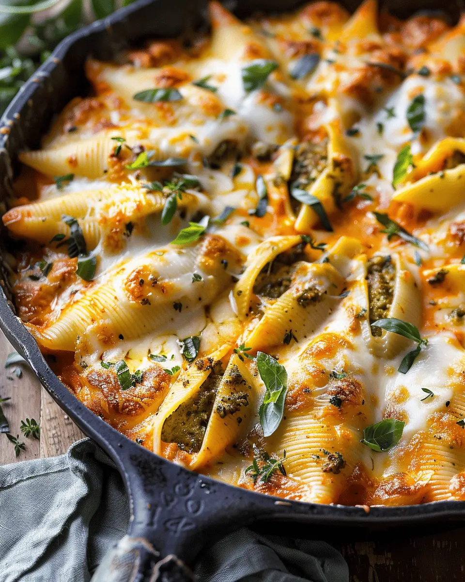 Spicy Pumpkin and Pesto Cheese Stuffed Shells: An Indulgent Feast