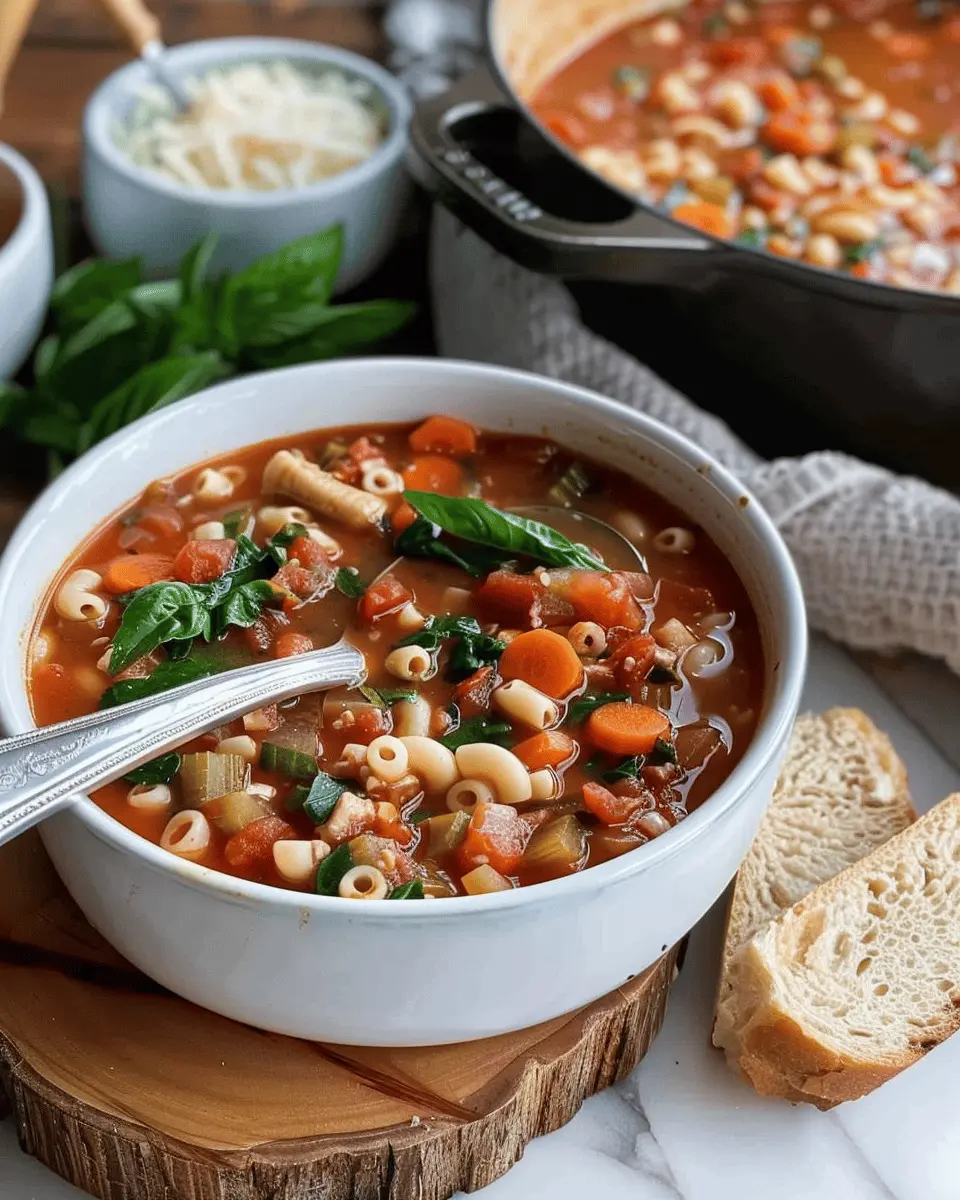 The Best Minestrone Soup Recipe with Turkey Bacon and Chicken Ham