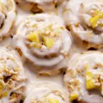 Tropical Piña Colada Cinnamon Rolls (with Coconut Rum Icing)