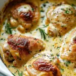 Creamy Oven Baked Chicken Thighs