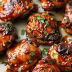 Caramelized BBQ Chicken Thighs in the Oven