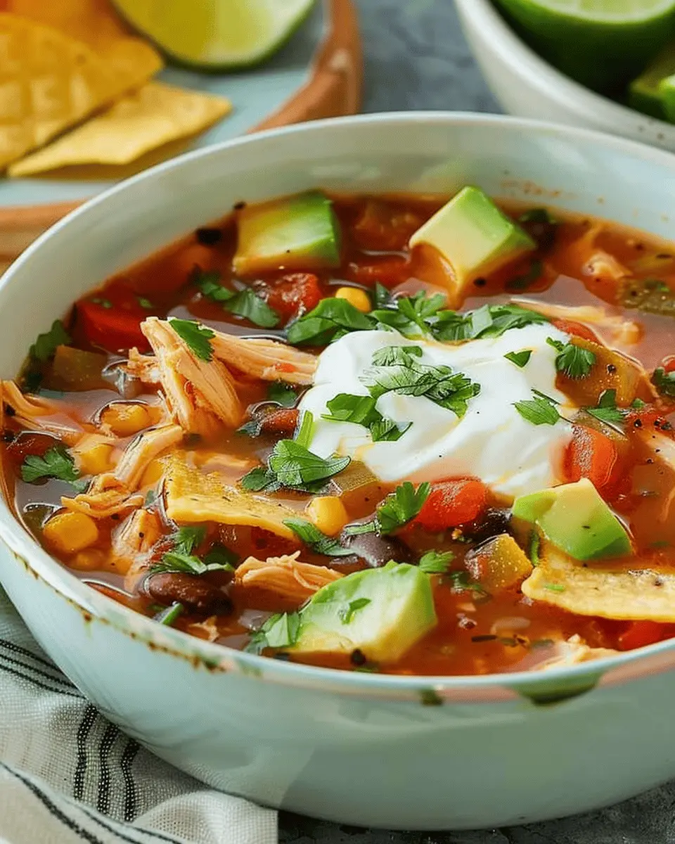 Easy Crockpot Chicken Tortilla Soup for a Cozy Night In