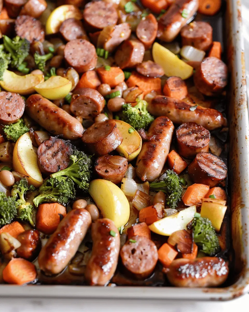chicken apple sausage sheet pan dinner: easy and wholesome recipe