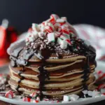 Peppermint Hot Chocolate Pancakes