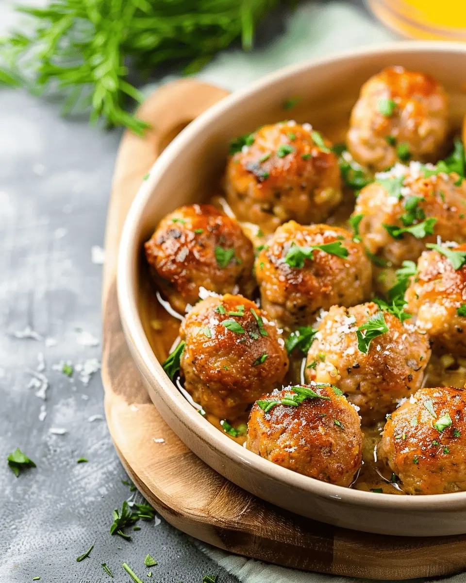 Keto Garlic Butter Meatballs: Easy Holiday Treat with Turkey Bacon