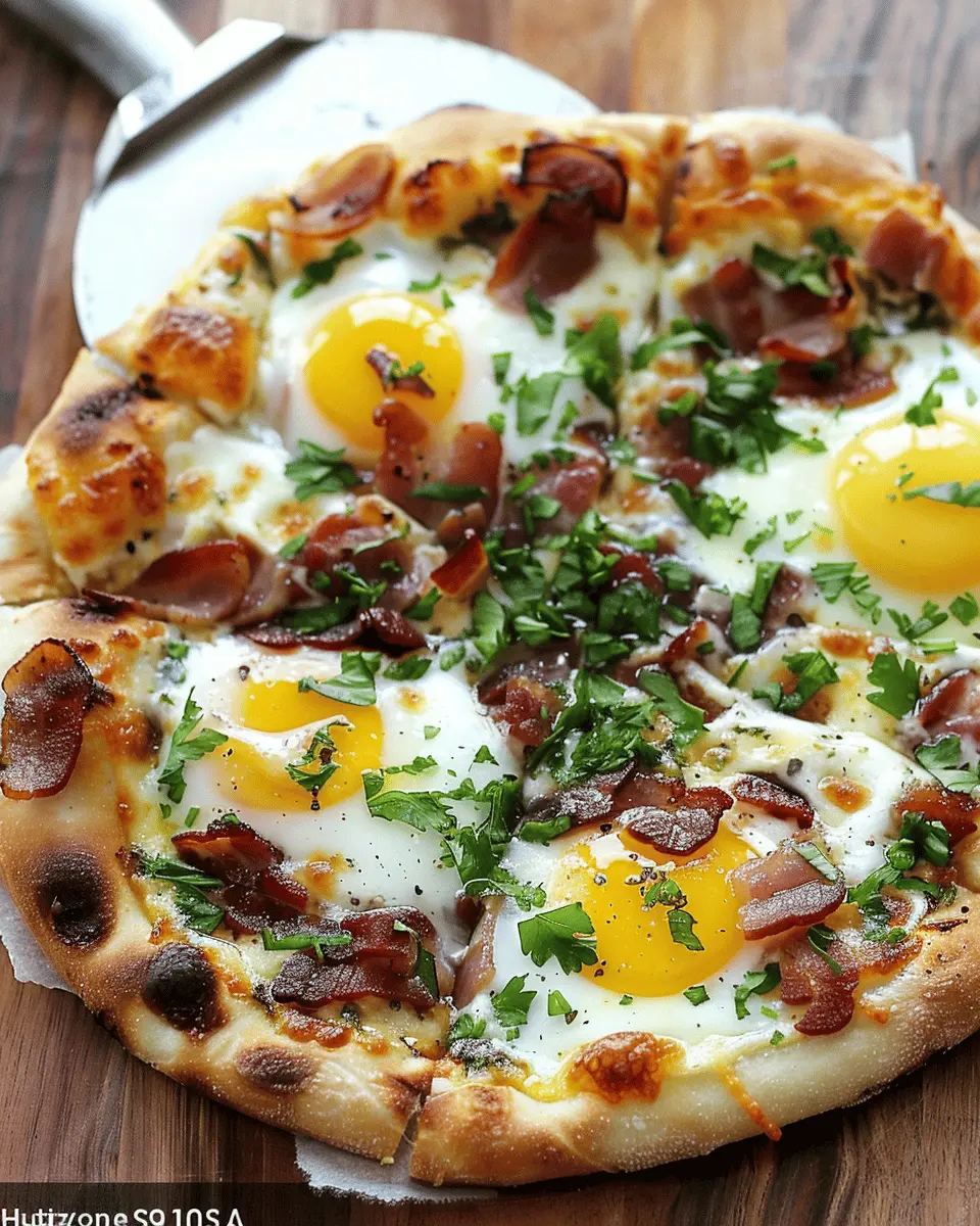 Bacon, Egg & Cheese Breakfast Pizzas: Easy Turkey Bacon Delight