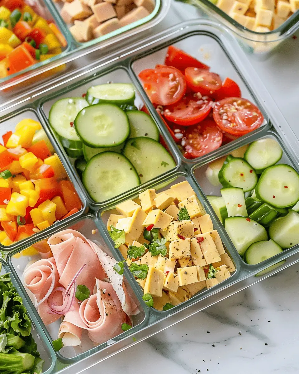 Chef Salad Meal Prep: Easy Recipe with Turkey Bacon & Chicken Ham