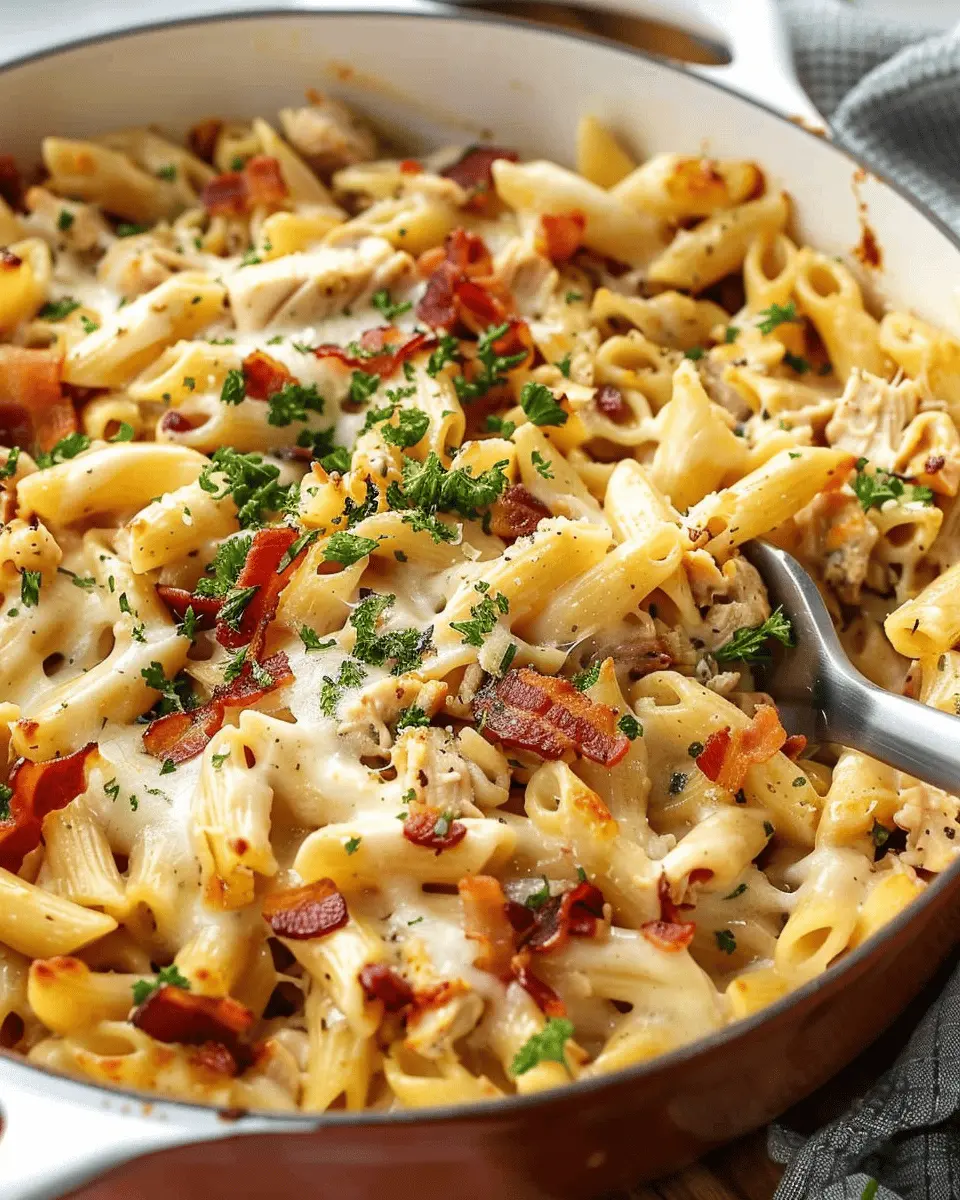 Chicken Bacon Ranch Pasta Casserole: Easy & Indulgent Comfort Food