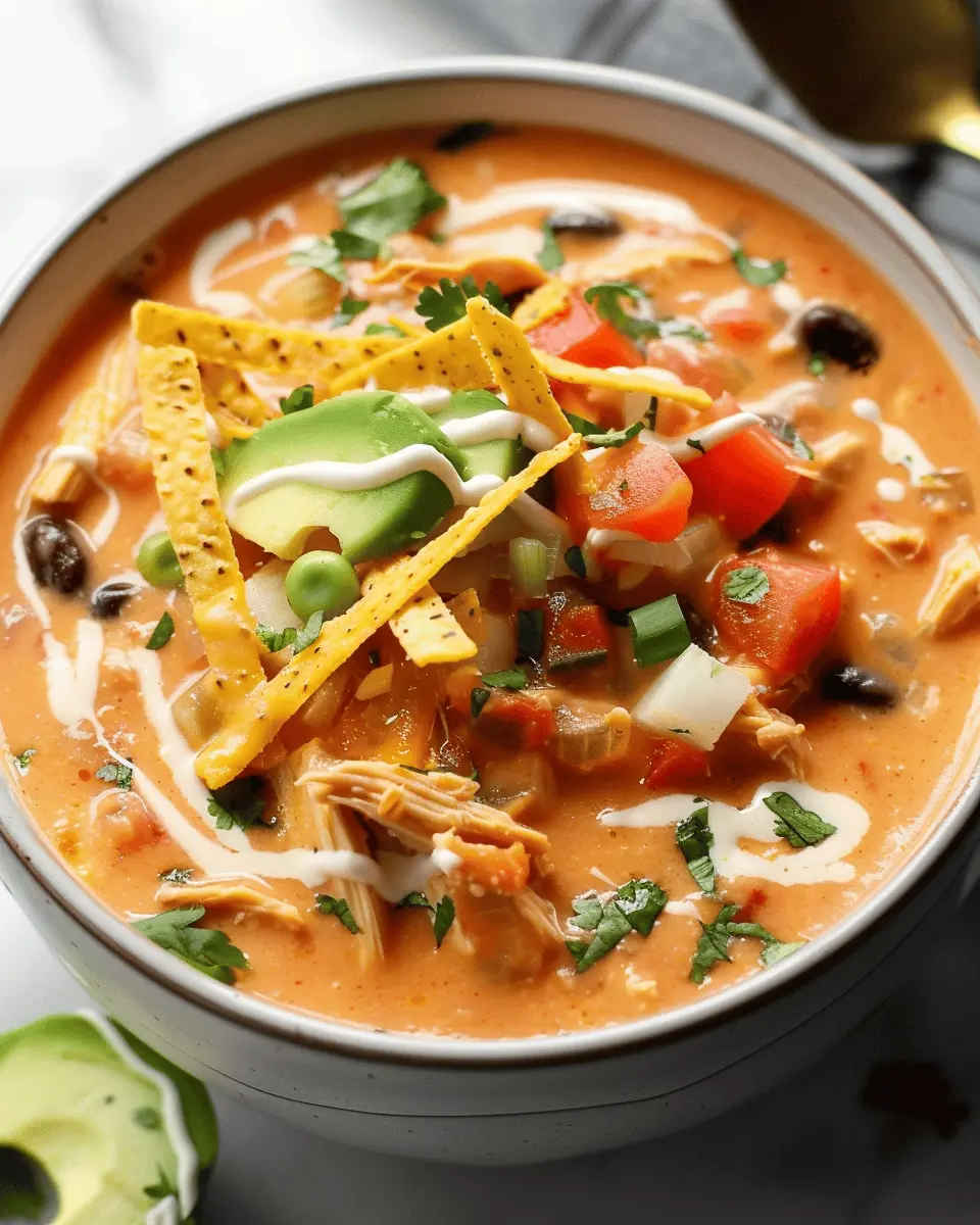 30 Minute Creamy Chicken Tortilla Soup – Quick & Comforting Delight