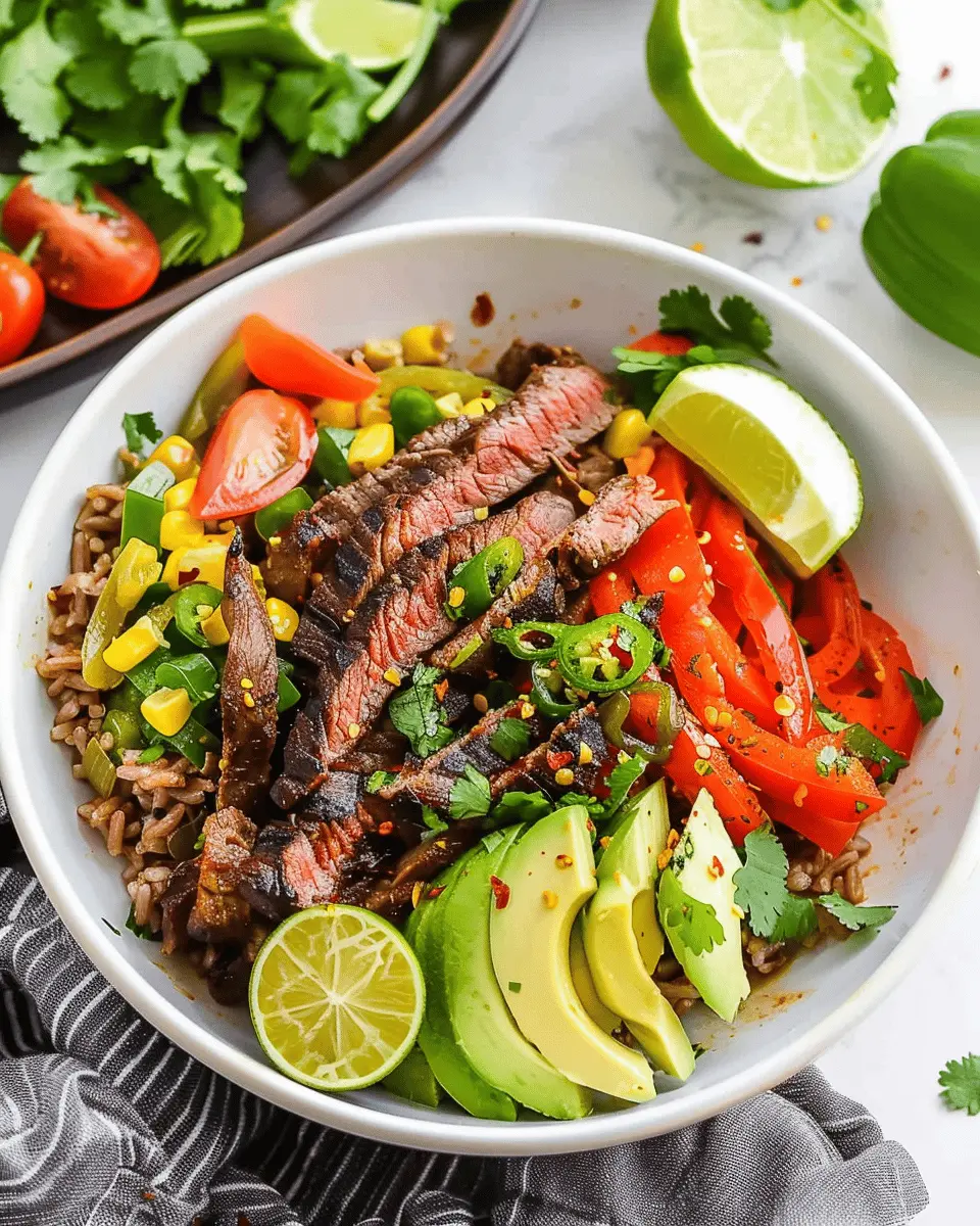 High Protein Steak Fajita Bowl: A Deliciously Easy Meal Prep