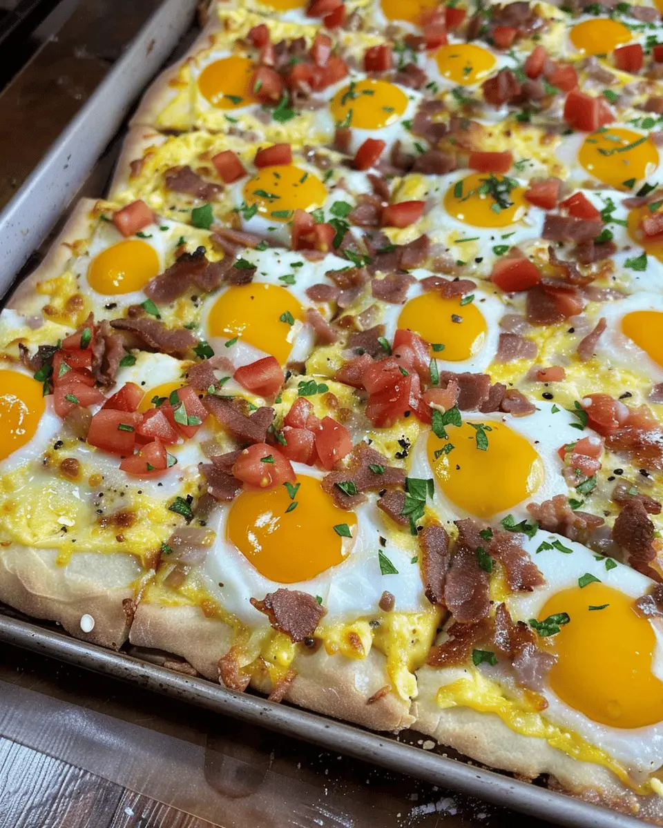 Sheet Pan Breakfast Pizza: Easy Recipe with Turkey Bacon and Chicken Ham