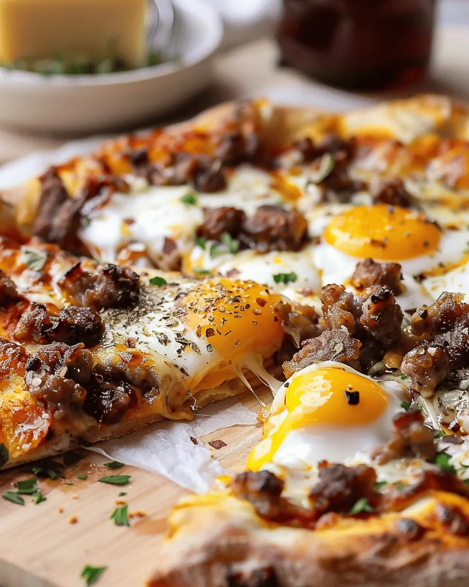 Sausage Breakfast Pizza: Easy Recipe with Turkey Bacon Twist