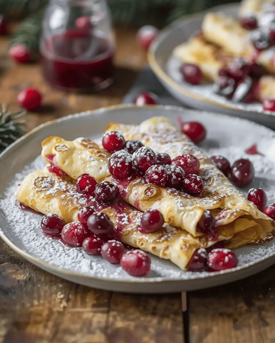 Very Merry Cranberry Christmas Crepes: Easy Festive Delight