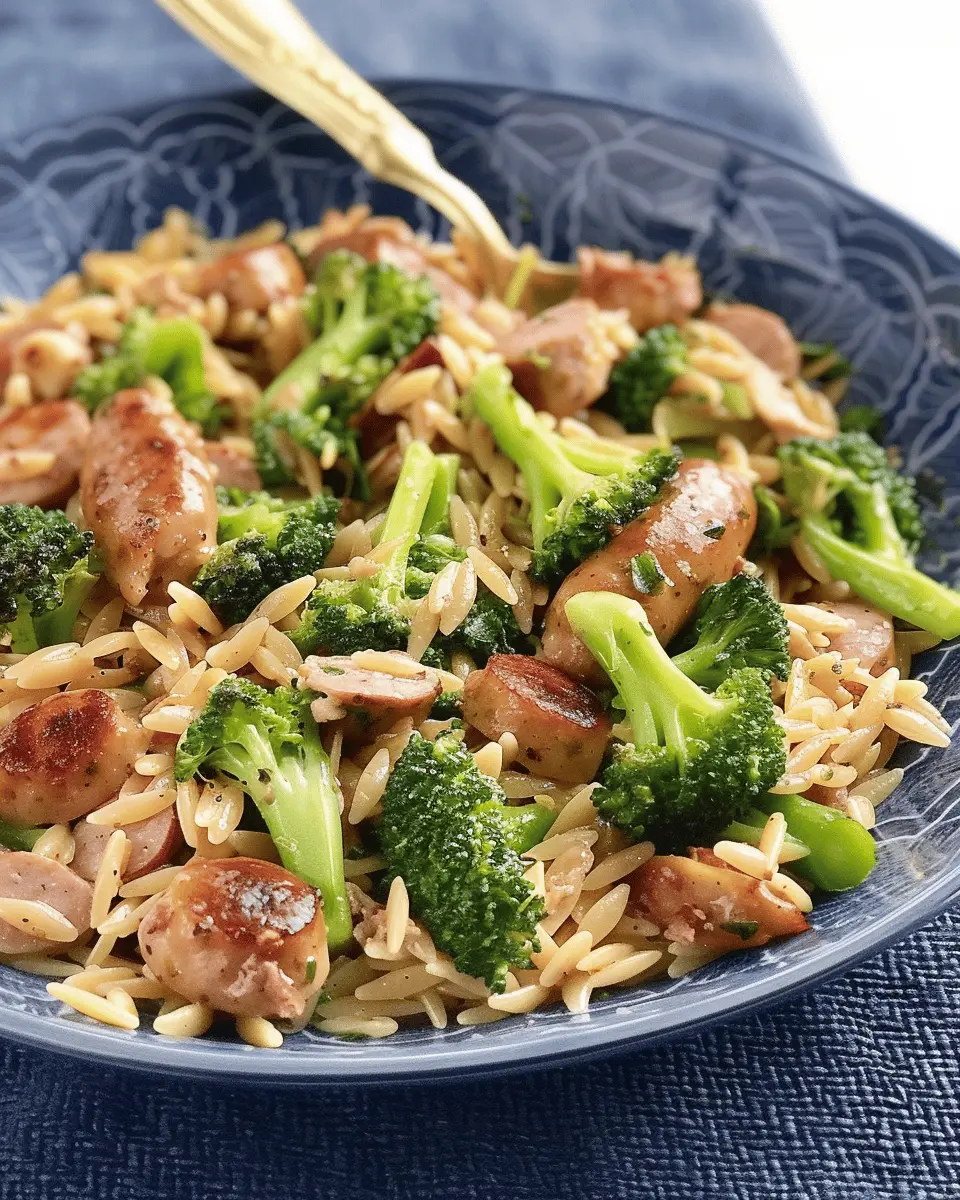 Chicken Sausage Broccoli Orzo – Easy, Wholesome One-Pan Delight