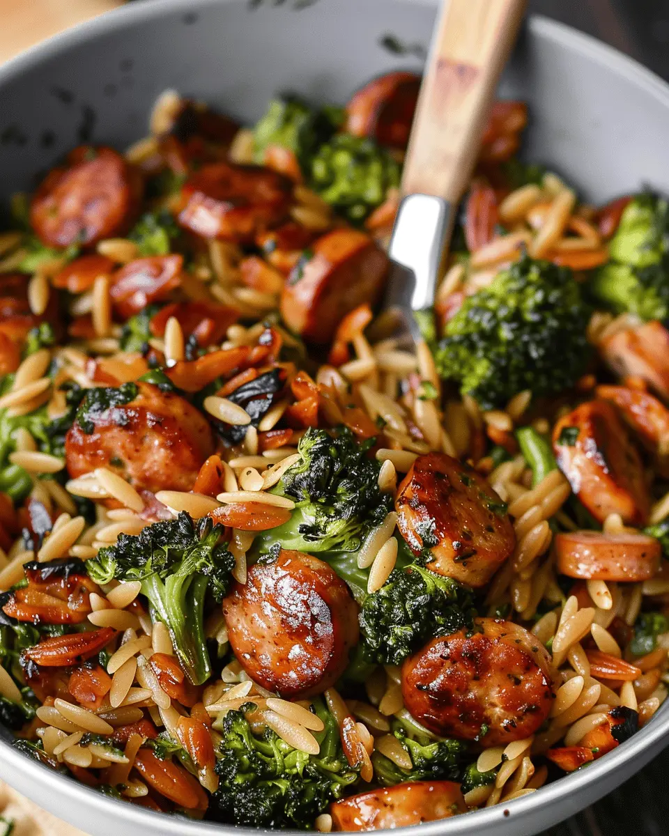 Chicken Sausage and Broccoli Orzo: A Healthy One-Pot Wonder
