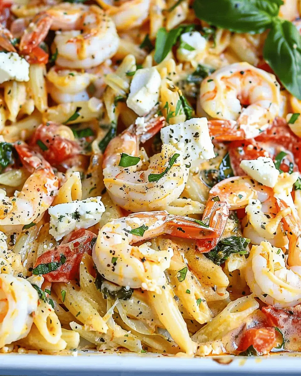Baked Feta Pasta with Shrimp: A Juicy Twist on Comfort Food