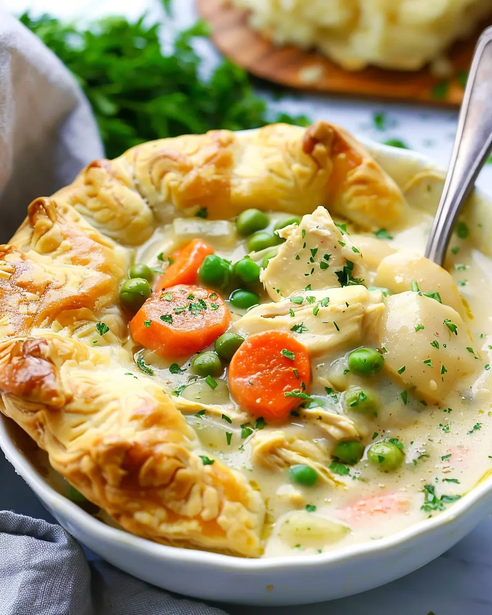 Creamy Chicken Pot Pie Soup: Easy & Comforting Weeknight Dinner