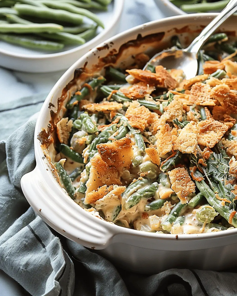 Green Bean Casserole with Cashew Cream: A Cozy Comfort Dish