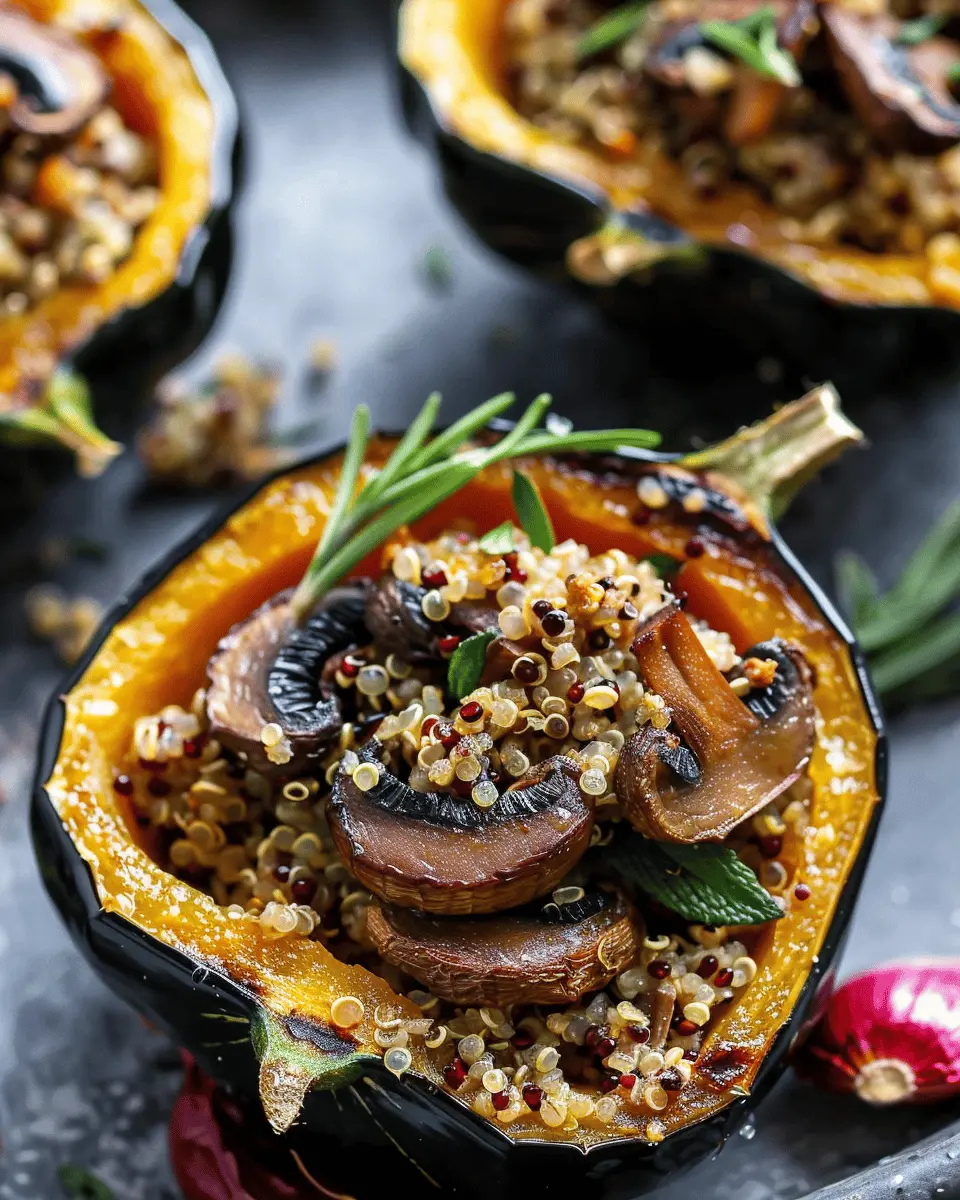 Mushroom and Quinoa Stuffed Acorn Squash: A Cozy, Nutritious Delight