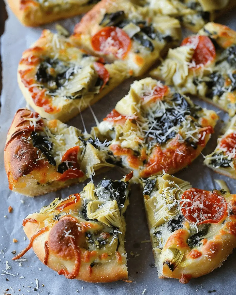 Spinach Artichoke Pizza Bites: Easy and Delicious Homemade Appetizer