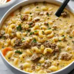 One-Pot Macaroni Cheeseburger Soup