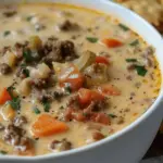 Extra Creamy Slow Cooker Cheeseburger Soup