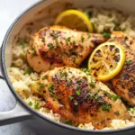 Slow Cooker Lemon Herb Chicken and Rice
