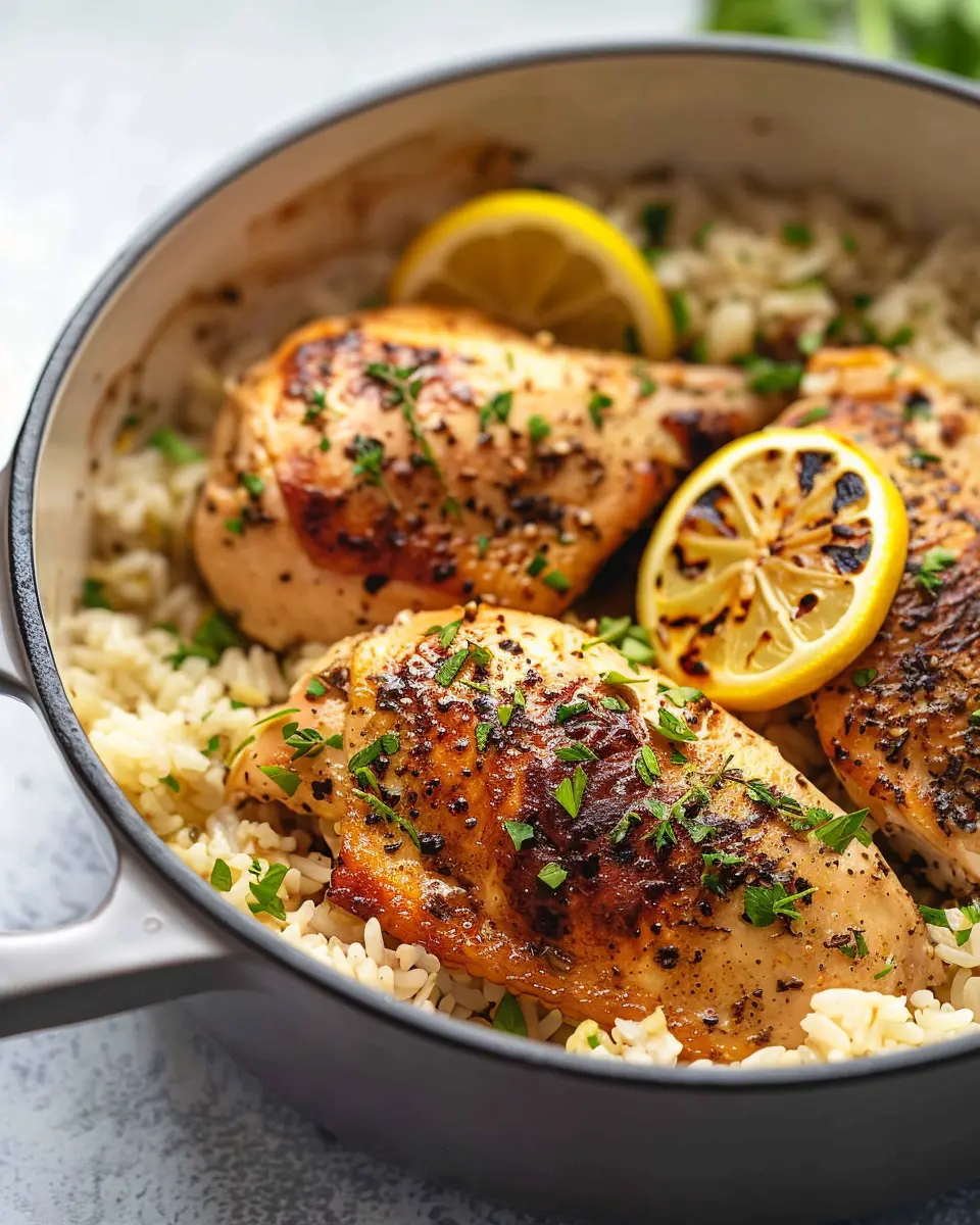 Slow Cooker Lemon Herb Chicken and Rice: Easy Comfort Food Delight