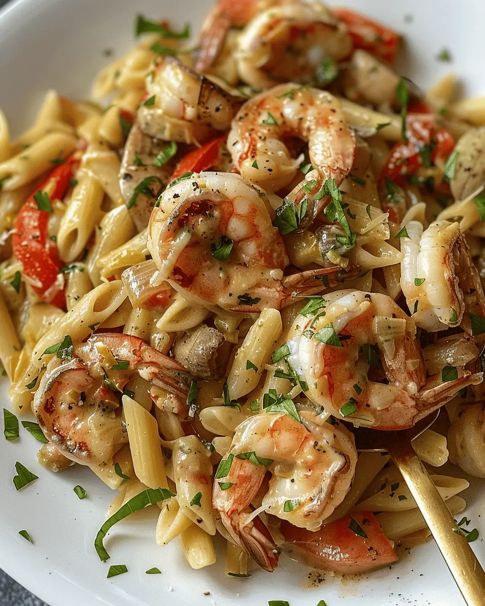 Shrimp Rasta Pasta: A Flavorful Twist with Turkey Bacon and Chicken Ham