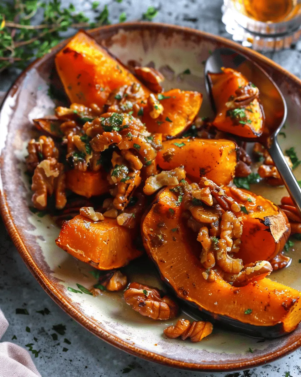 Roasted Butternut Squash with Candied Walnuts: Easy Fall Delight