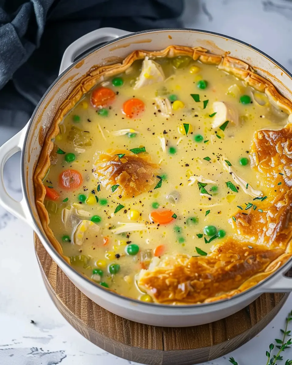 Chicken Pot Pie Soup: Easy Comfort Food with Turkey Bacon Delight