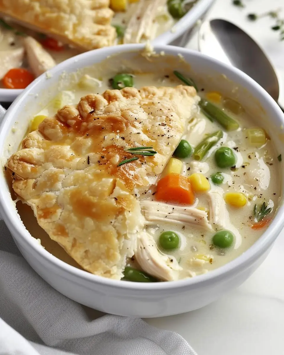 Easy Chicken Pot Pie Soup: A Comforting Twist with Turkey Bacon