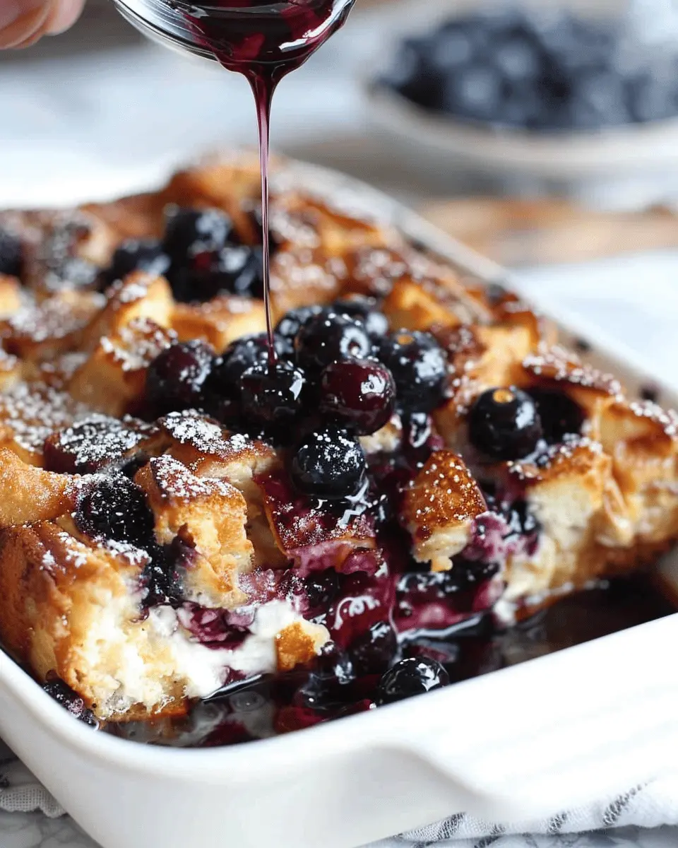 Blueberry Cream Cheese French Toast Casserole Delightfully Easy to Make