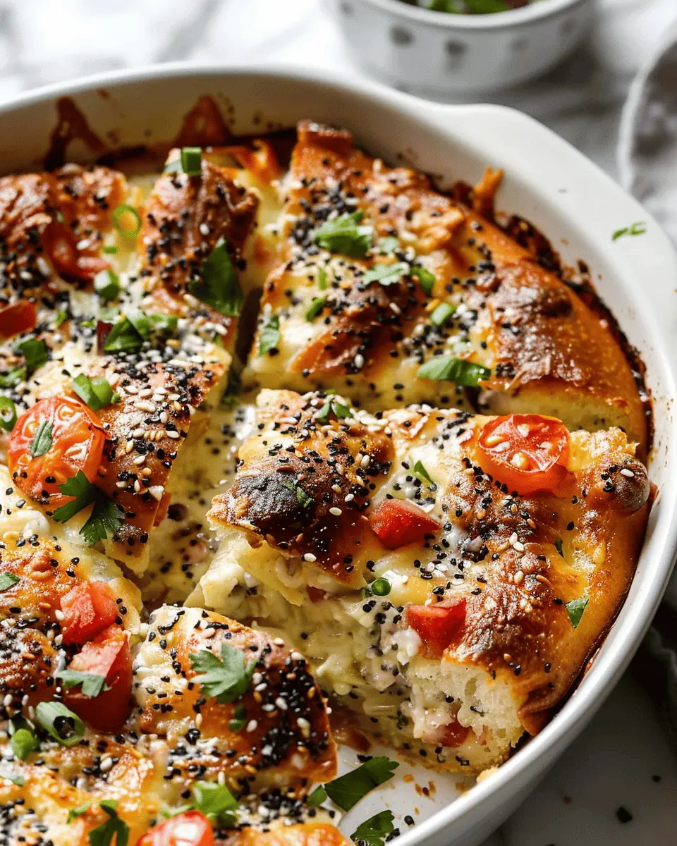 Everything Bagel Breakfast Casserole: Easy Turkey Bacon Delight