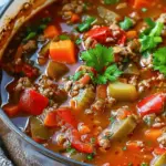 Stuffed Bell Pepper Hamburger Soup