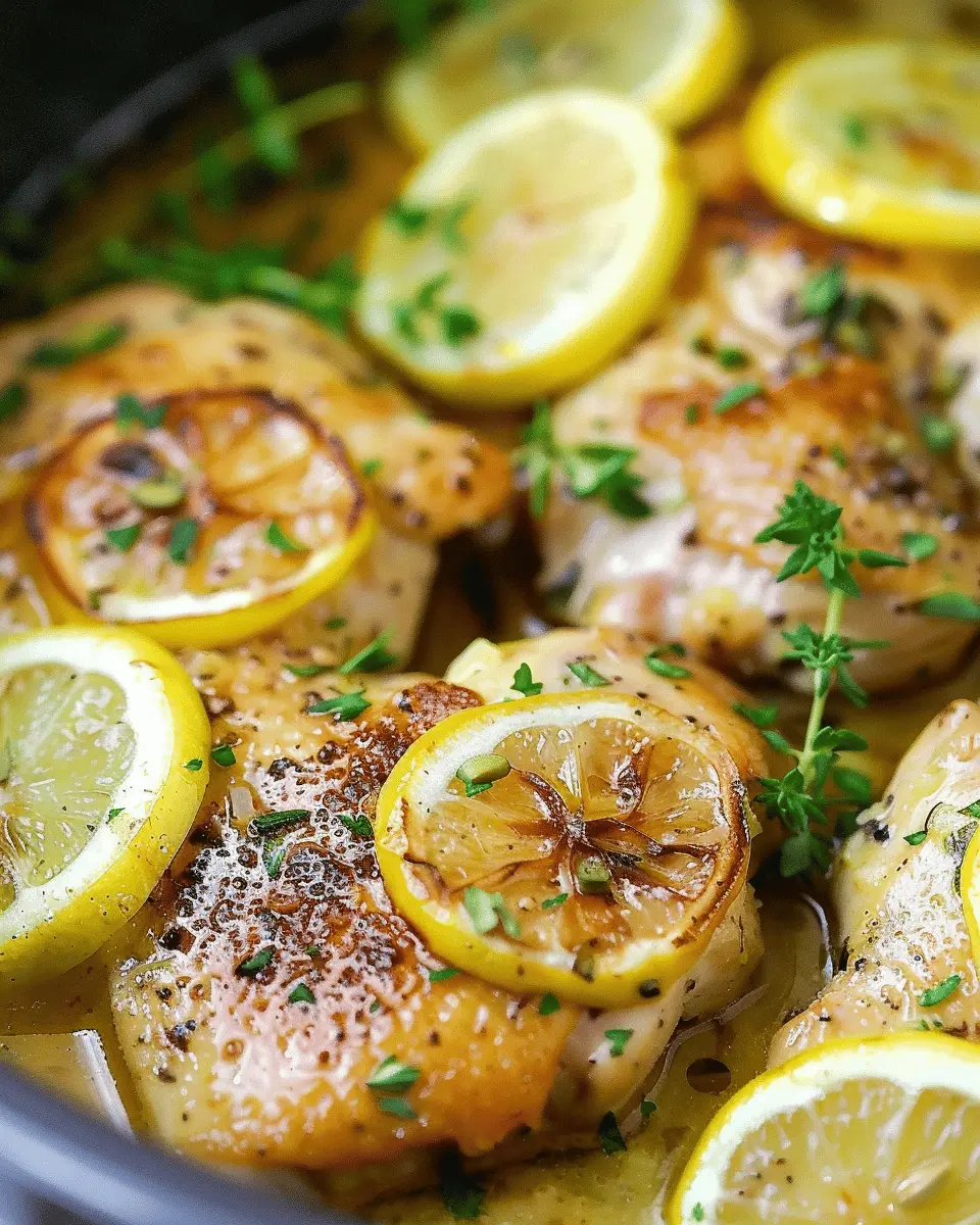 Crockpot Lemon Garlic Butter Chicken