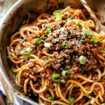 Mongolian Ground Beef Noodles Recipe